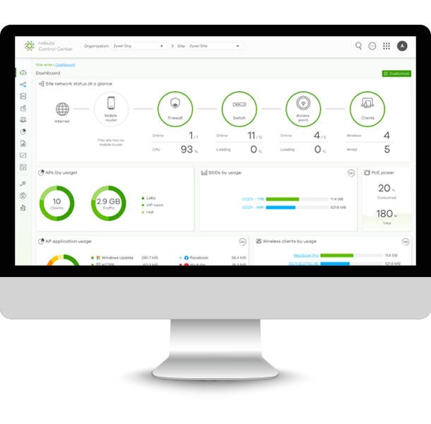 Nebula Control Center Dashboard
