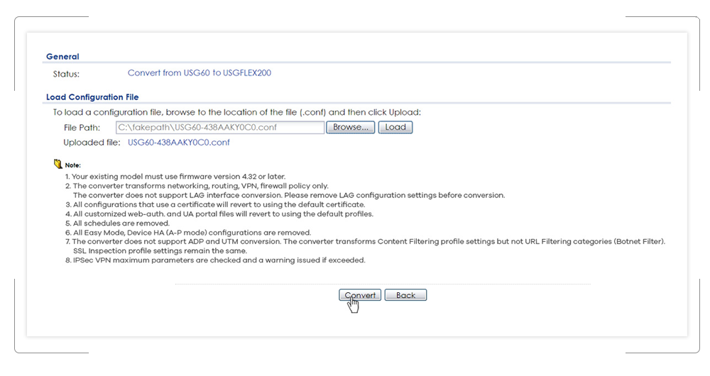USG Configuration Converter
