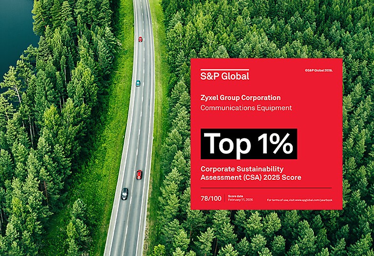 Zyxel Group named in the top 1% of the S&P Global Sustainability Yearbook 2026, highlighting its commitment to sustainability.